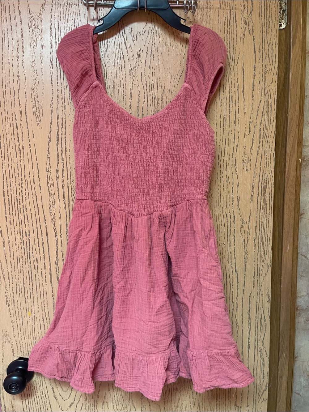 American Eagle Outfitters Dusty Rose Smocked Dress